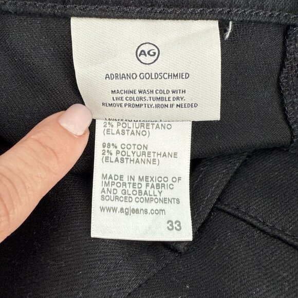 New AG Women's Size 33 Black Denim Jeans Anisten High Rise Boot Cut Stretch NWT - Picture 11 of 14